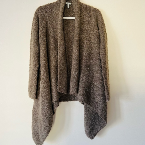 Joie waterfall open long sleeve cozy side pockets wool blend cardigan sweater - Picture 5 of 8
